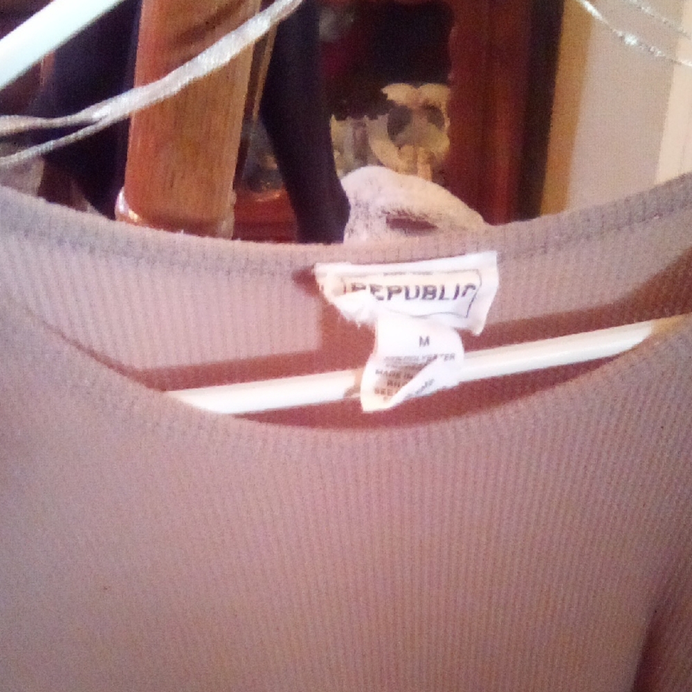 Banana Republic Taupe Ribbed Top